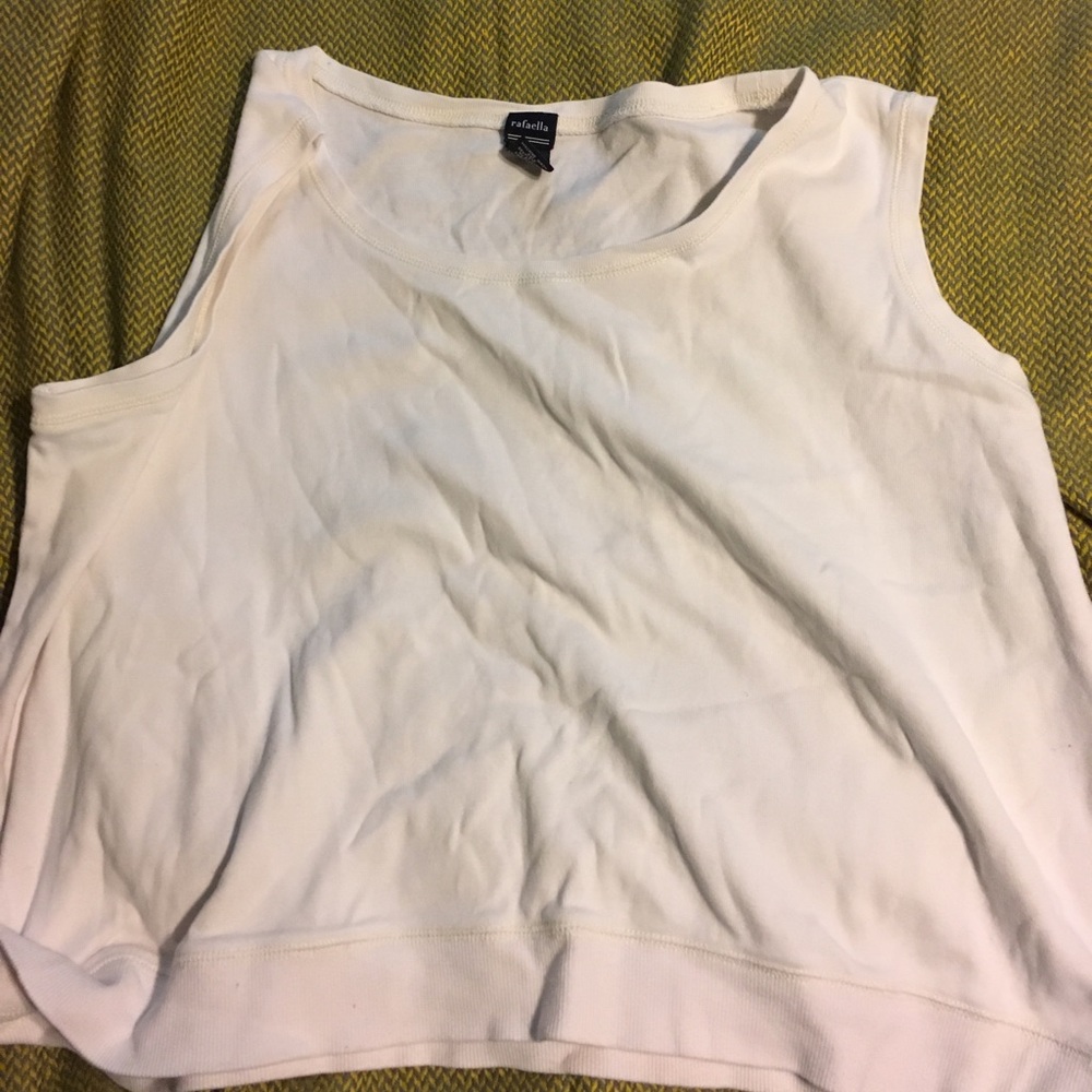 White Rafella white sleeveless shirt, size 2 X